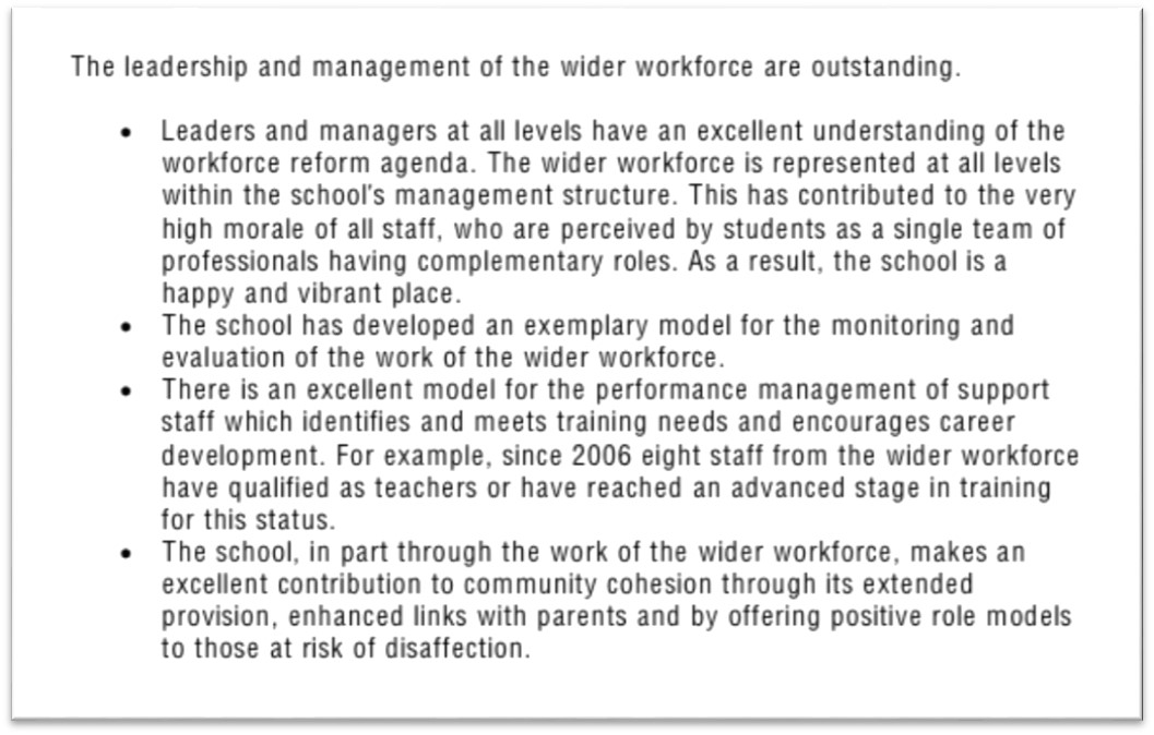 Ofsted report 1a